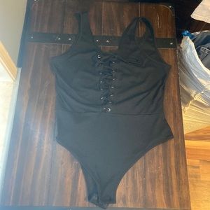 Shein lace up bodysuit. Black XL